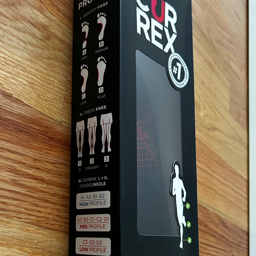 CURREX RunPro Dynamic Insole Medium Profile Size M (men’s 7-8.5/women’s 8.5-10) - Picture 3 of 3